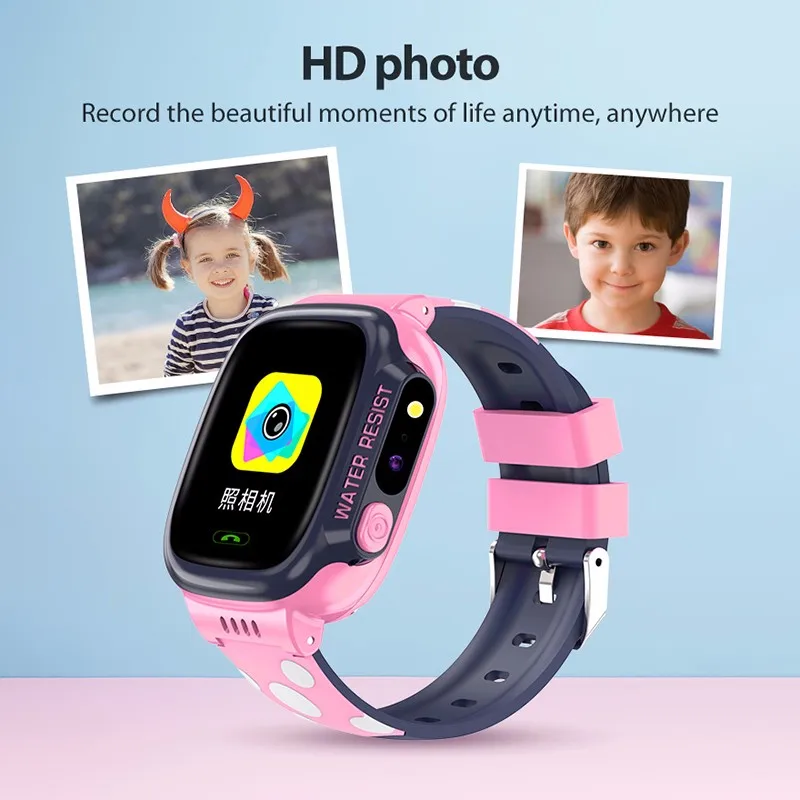 

Y92 Children's Smart Watch Waterproof SOS button Remote monitoring Kids Wristwatch Children's Watch withLBS+WIFI Smart Watch