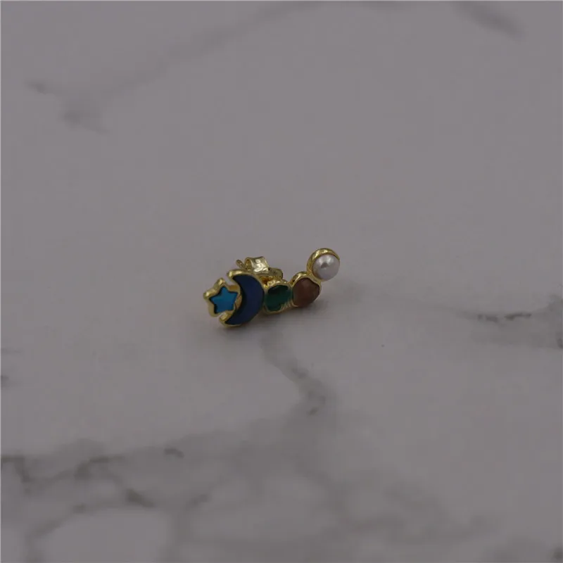918593570 4mm 10mm Настоящее 925 пробы серебряные серьги-гвоздики для женщин pendientes mujer moda pendientes хорошее ювелирное изделие - Окраска металла: 918593570 4mm 10mm