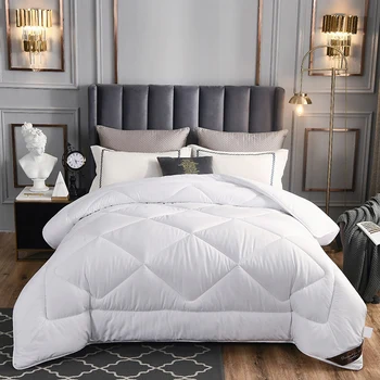 

White Comforter Thicken Quilt Grey Pink Color Soft Keep Warm Duvet With Filling For Winter/Autumn/Summer Home Textile Bedding