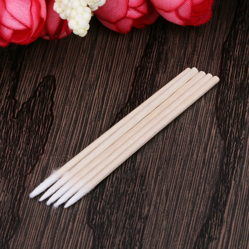 HTHL-300pcs косметика, Перманентный макияж, забота о здоровье, ювелирные изделия для ушей, чистящая палочка, наконечник капок, ватные палочки