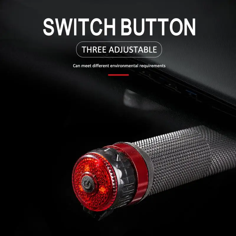 

Mini Bicycle Bike Handlebar End Adjustable Rearview Mirror With Warning Light Rotate Mountain Bike Cycling Accessories