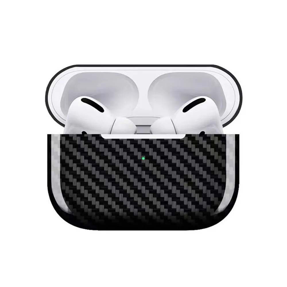 New Real Carbon Fiber Protective Case For AirPods Pro Wireless Earphone Charging Case Shockproof LED Cover Earphone Accessories