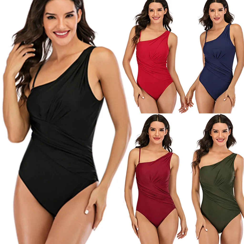 נשים של שחייה חליפת נשים של סקסי מקשה אחת מוצק ביקיני בגדי ים בגד ים וחוף ביקיני סט בגדי ים בגד ים רחצה #3