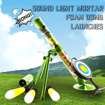 

Children's Jedi Mortar Chase Preparation Ammunition Handheld Chicken Cannon Simulation Military Rocket Launcher Model Toy Gun