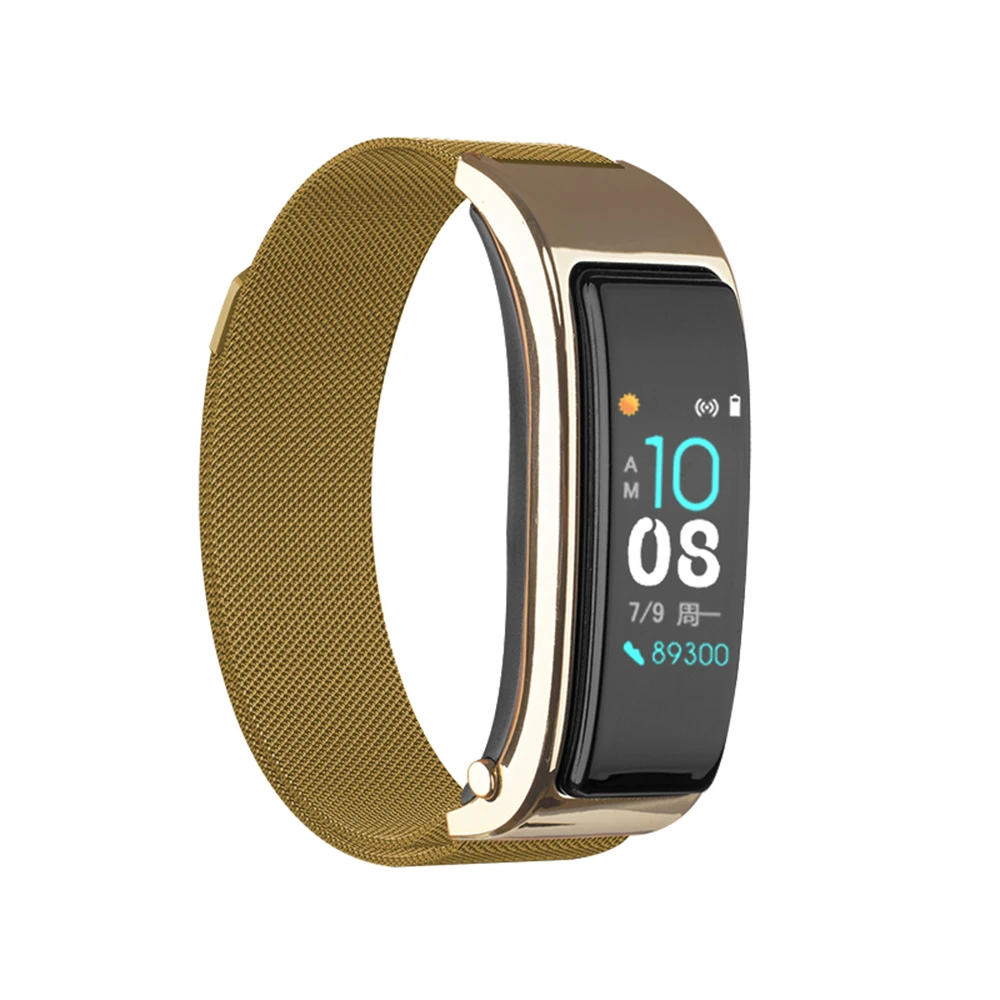 B5s Bluetooth earphone wireless earbud smart headset watch with microphone Smart Bracelet Waterproof touch screen music play
