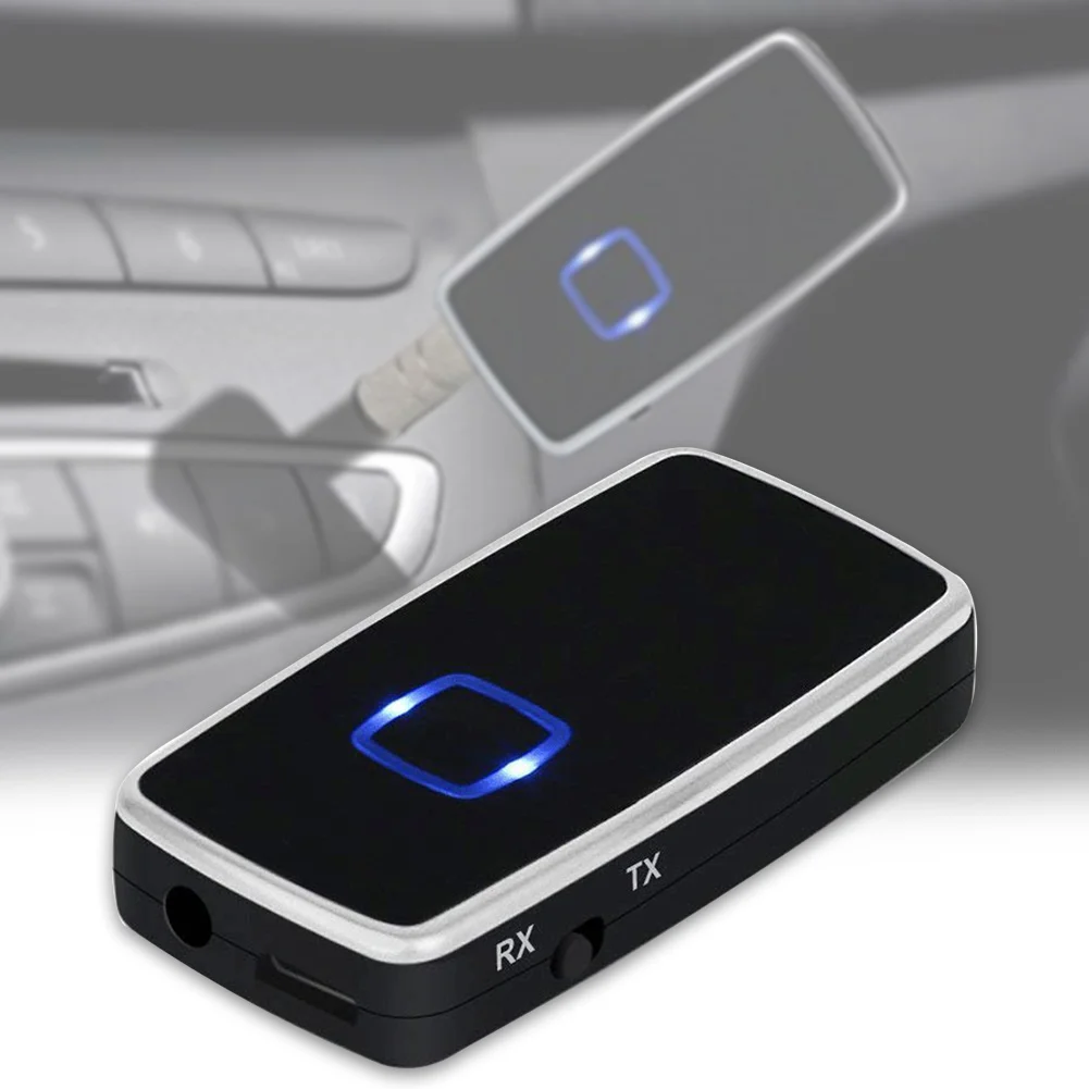 Bluetooth черный стерео аудио динамик передатчик и приемник музыкальный адаптер 2 в 1