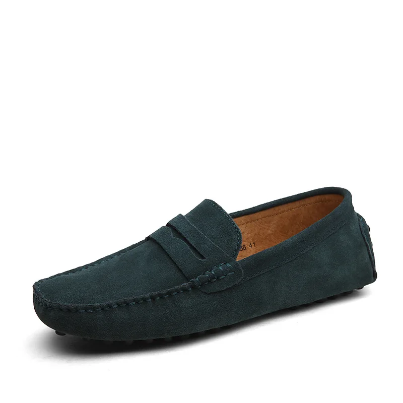 Drak blue Reetene/мужские мокасины; лоферы; модные бездельники; Мужская обувь для вождения; мужские повседневные кроссовки; дышащая обувь без застежки - Цвет: Drak blue