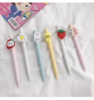 

42pcs/lot creative cartoon egg duck horse rabbit quality frosted gel pen promotion gift water pen boys girls favors pencil