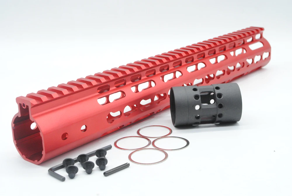 Черный/красный/загар/серый цвет 13 5 ''Keymod Handguard Rail Free Float Mount System Ultralight Style Fit .223/5.56
