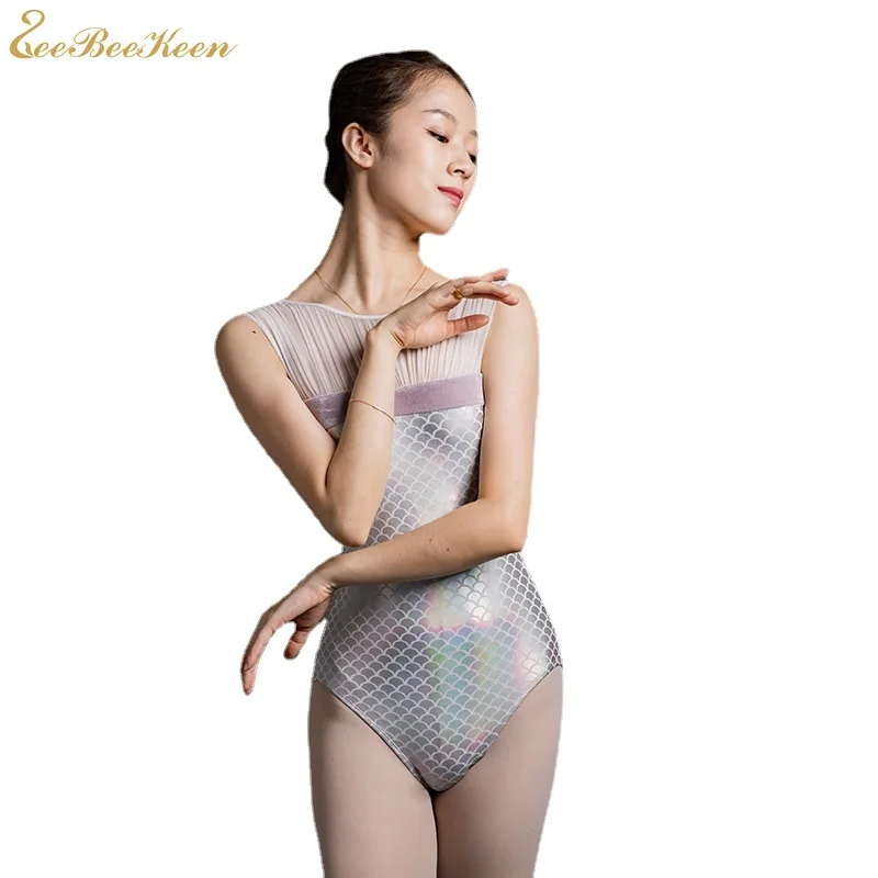 Shiny Rainbow Mermaid V Back Girls Dance Wear Professional stage Clothes Adult Ballet Leotard for Women 2021 | Тематическая одежда