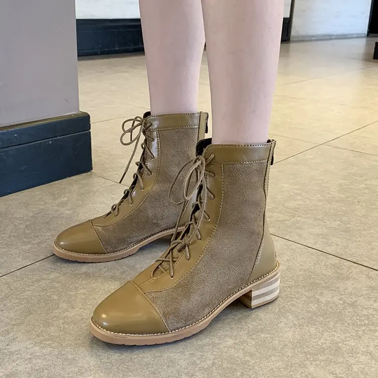 autumn fashion Korean version with thick high heel fashion female boots increased to keep warm and breathable women's shoes