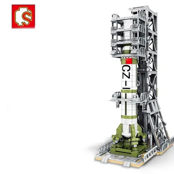 

Sembo Blocks Technic MOC CZ-1 Rocket Dongfanghong-1 Artificial Satellite Launch Building Blocks Space Aviation Diy Toys Gifts