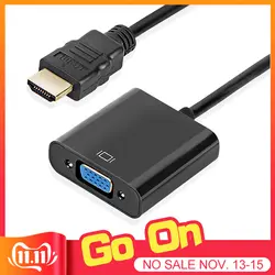 Высокое качество адаптер hdmi-vga мужчина к конвертер с разъемом адаптер 1080 P цифро аналоговый аудио видео для портативных ПК планшеты