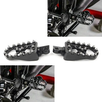 

Motorcycle MX Style Footpegs Wide Foot Rest For Harley Davidson XL883 XL1200 Dyna Sportster Iron 883 1200Fatboy Bobber