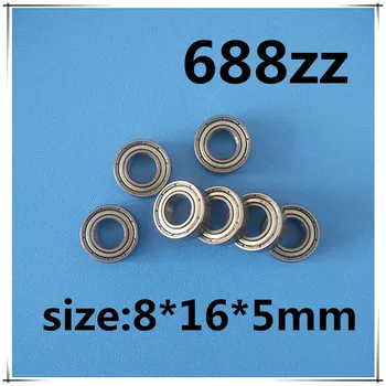 

Free shipping 10pcs 688ZZ (8x16x5 mm) Metal Double Shielded Ball Bearing Bearings 688z 688 zz