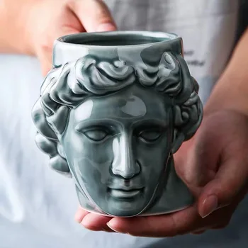 

580 ml 3D Ceramic David Sculpture Mug Home Decoration Gift