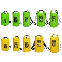 Плавающий Водонепроницаемый сухой мешок 5L/10L/15L/20L/30L Рулон Топ мешок держит снаряжение сухой непромокаемый рюкзак для каякинга рафтинг лодочного пляжа