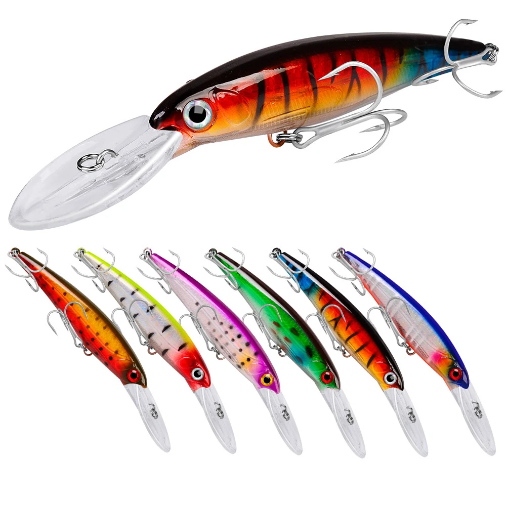 

Big Laser Minnow Fishing Lures 16.5cm/33.4g Trout Hard Bait Crankbait Isca Artificial Swimming Baits 3D Eyes Pesca Sea Wobblers