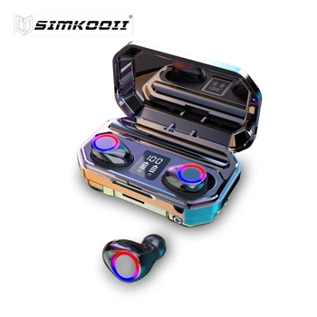 

SIMKOOII M12 True Wireless Earbuds Bluetooth 5.0 Earphones in-Ear TWS Stereo Headsets with Smart LED Display Charging Case Bass