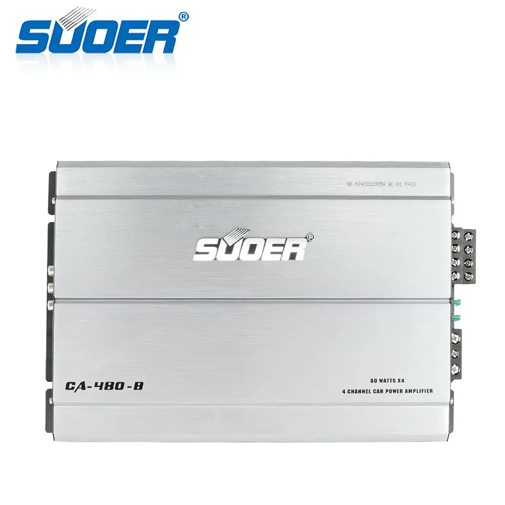 

Suoer CA-480-B 12V car subwoofer power amplifier 4 channel sound car stereo amplifier 5000W 3200W 4x80W OEM car audio amplifier