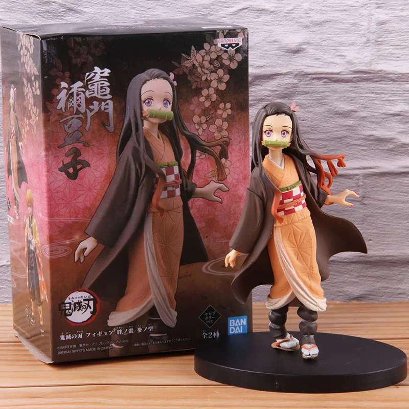 Tanjirou Kamado Nezuko Inosuke Hashibira Agatsuma Zenitsu ПВХ Коллекционная Фигурка героя аниме Demon Slayer: Kimetsu No Yaiba Toy - Цвет: E with colorful box