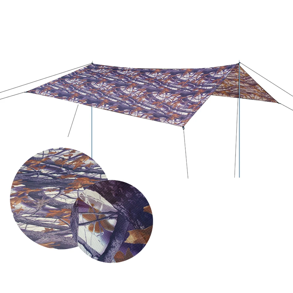 Hot Waterproof Awning Sun Shade Sunscreen Tent Tarp for Outdoor Camping Picnic Patio D6 - Color: maple leaf camouflag