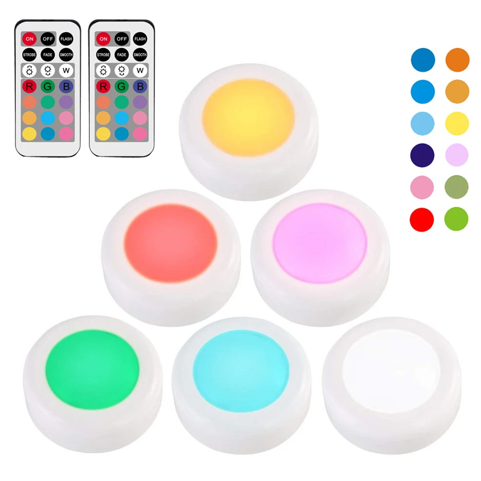 RGB 12 цветов Светодиодная подсветка под шкаф с регулируемой яркостью сенсорный