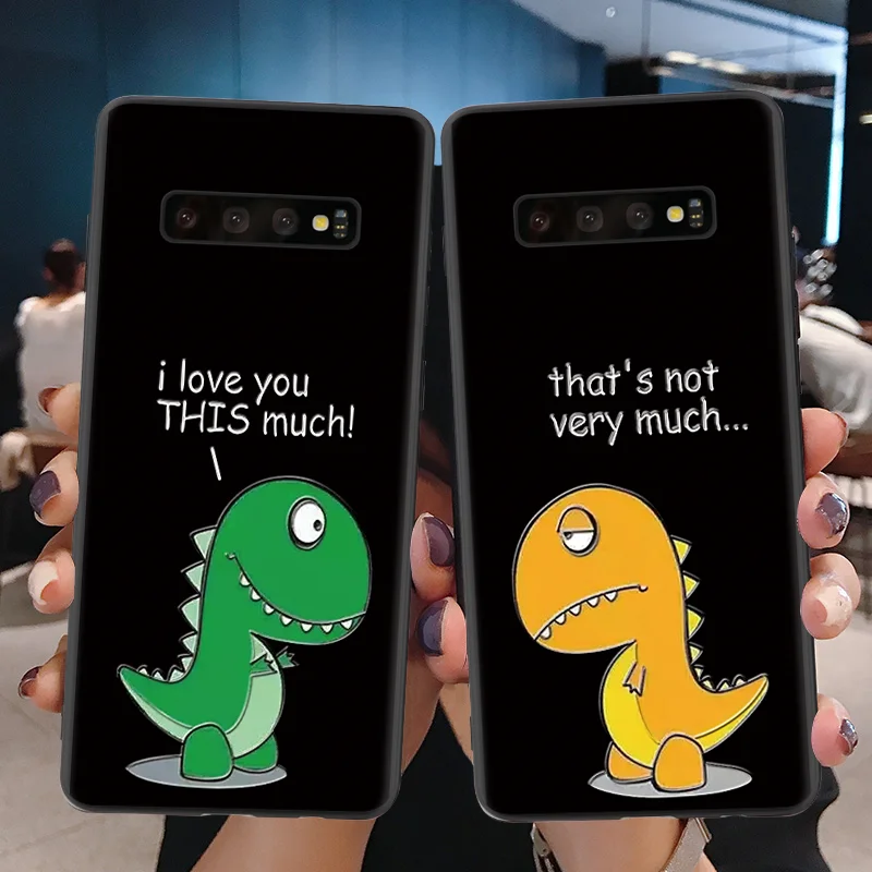 3D мультфильм с тиснением и изображением парные Чехлы для samsung Galaxy S10e S10 Lite S6 S7 край S8 S9 S10 плюс J4 J6 плюс G530 чехол матовый корпус