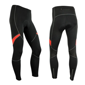 

Men's Cycling Bike Pants 3D Gel Padded Bicycle Compression Tights Breathable Thermal Fleece Bike Riding Long Pants Trousers