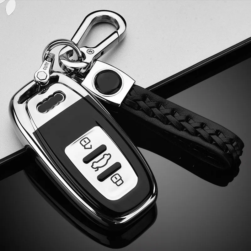 Автомобильный тюнинговый корпус для Audi A4L A6l A8l A5 Q5 A7, чехол для ключей из титанового сплава, брелок с защитой от износа, для защиты всех ключей автомобиля