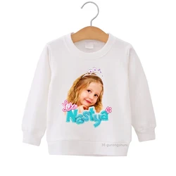 Kawaii meninas tripulação pescoço camisola adorável como nastia menina primavera, outono inverno de manga comprida camisola moda bebê meninas pulôver