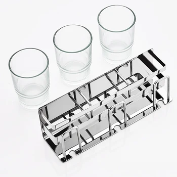 

Electric Toothbrush, Toothpaste Rack, Toilet, Non Perforated Stainless Steel Wall Hanging Mouthwash Cup, Tooth Cylinder Rack Sto