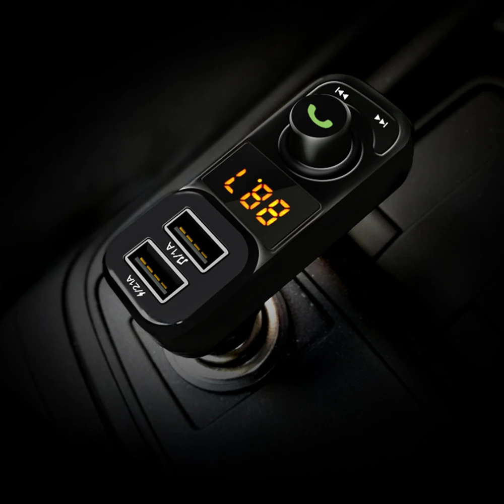 Bluetooth автомобильный комплект fm-передатчик беспроводной радио адаптер USB зарядное устройство mp3-плеер Автоматическое хранение памяти Подключение навигации