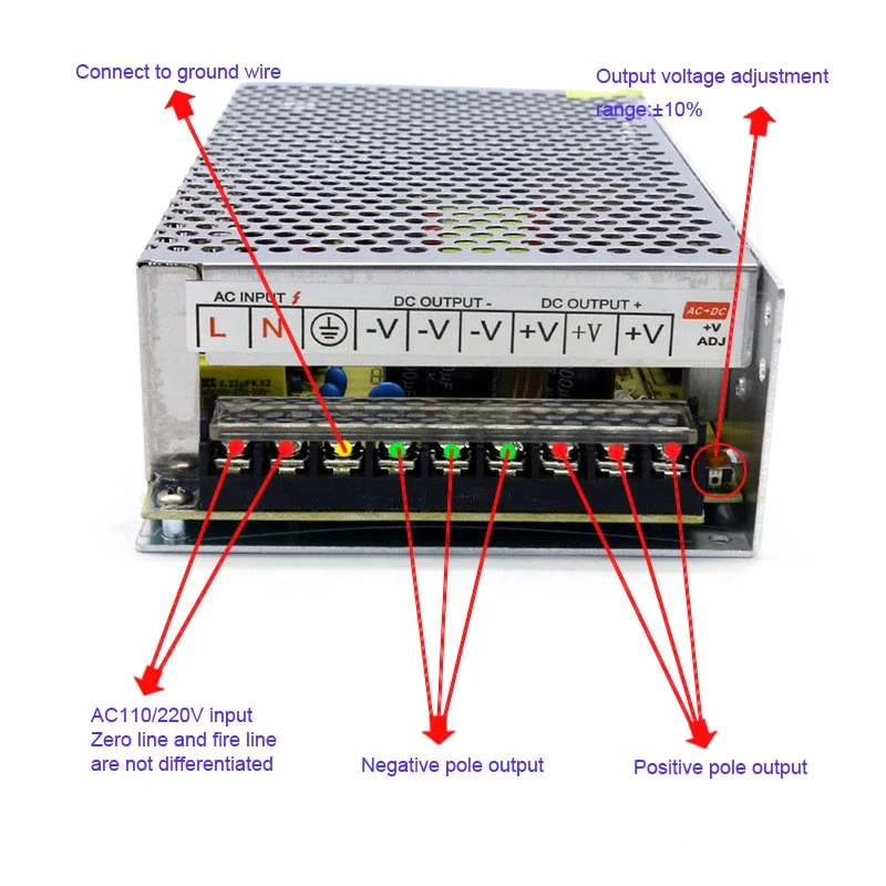 AC 110V 220V DC/DC 5V 12V 24V 1A 2A 3A 5A 10A 15A 20A 30A 50A переключатель Питание драйвера адаптера