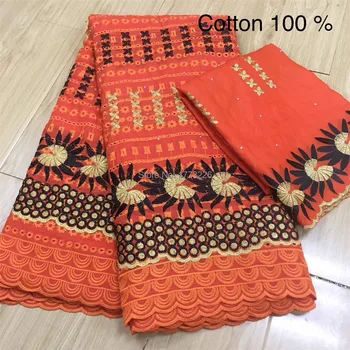 

Wholesale Swiss Voile Laces Switzerland African Dry Cotton Lace Fabric 2020 Red Dubai Fabric For Wedding Dress 5 +2 Yards/Set FS