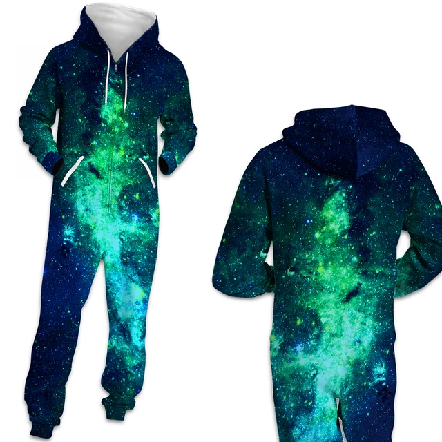 Fashion Add Wool 3D Printed Anime Hoodie Pajamas Romper Zip Jumpsuit Hoody Couple Men Women Insulation Comfortable Adult Jacket BES-023-W