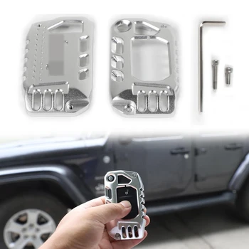 

Alloy Car Case Key Cover Parts Protective For Jeep Wrangler JL JT Gladiator