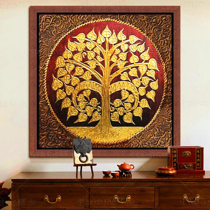 Полная Алмазная картина Bodhi Tree Diy Алмазная вышивка картина чудесный тайский стиль для украшения коридора подарок для семьи