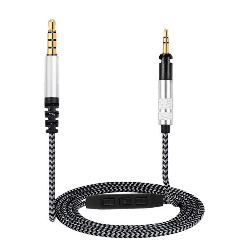 Замена 1,4 м/1,8 м нейлоновый тканый кабель для наушников HD598 HD558 HD518 HD595 E5BA - Цвет: 1.4m