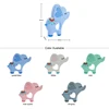New elephant Silicone Baby Teether Cartoon Animal BPA Free beads Teething Necklace DIY Shower Food Grade Silicone Teether 2