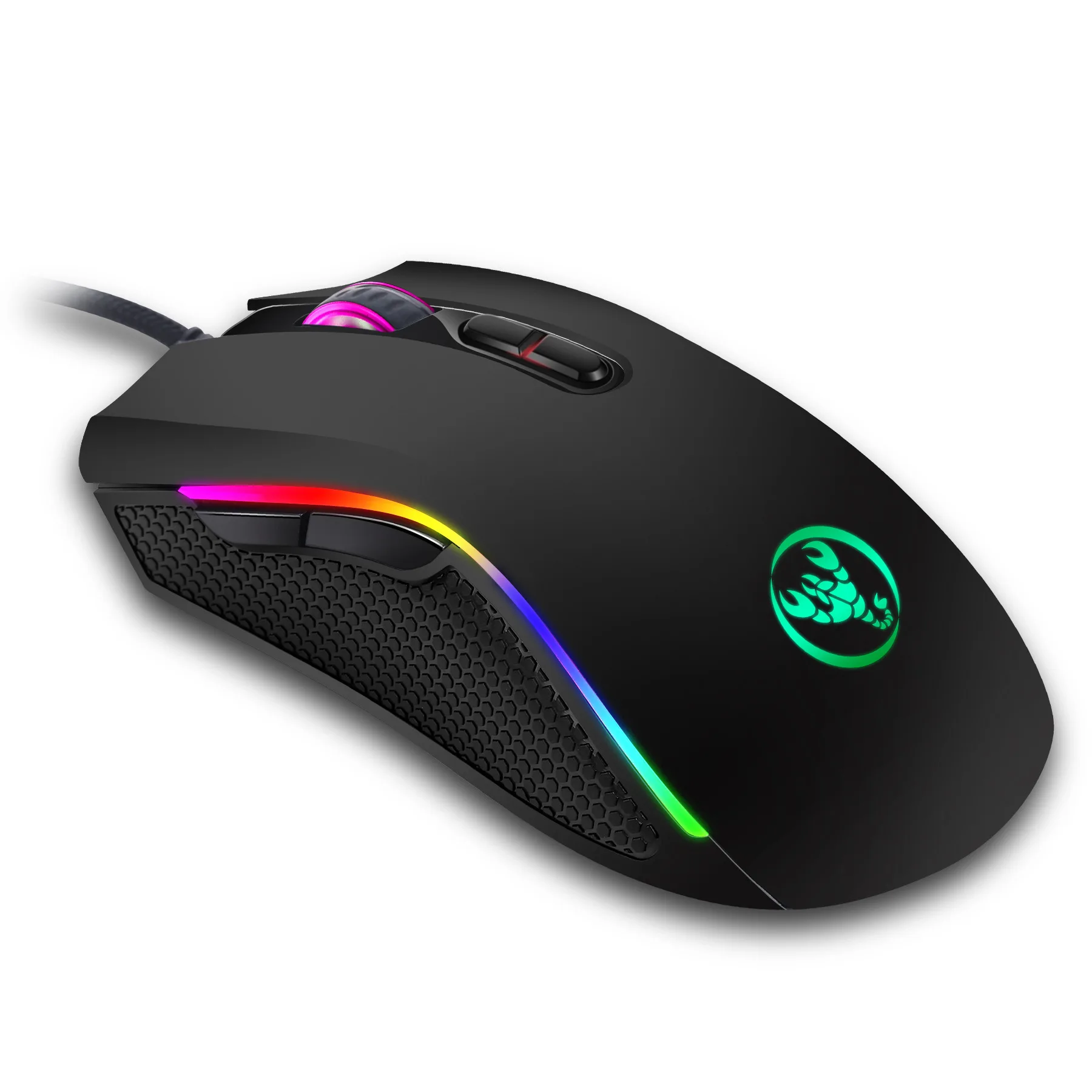 wireless laptop mouse High-end optical professional gaming mouse with 7 bright colors LED backlight and ergonomic design, suitable for LOL CS wireless mouse with usb c Mice