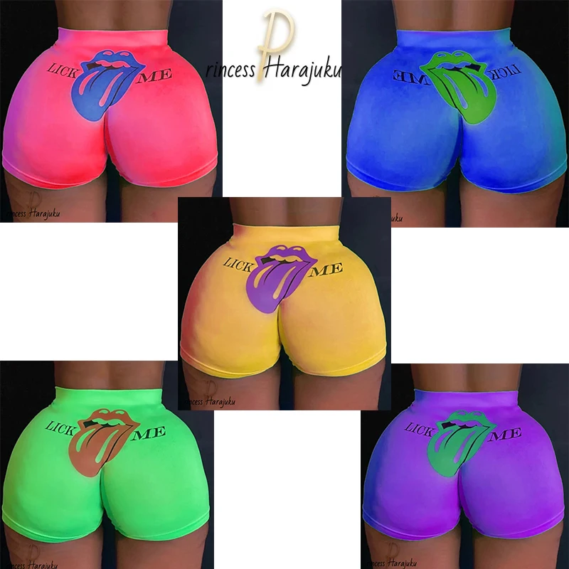 

Fashion Women Breathable Candy Shorts Thicker Than A Snickers Printed Sexy Beach Club Fitness Booty Snack Shorts Outdoor Shorts