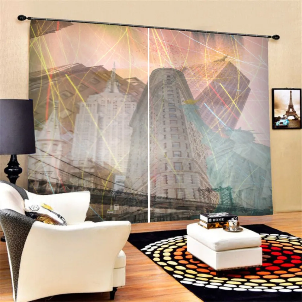 3D печатные Natual View затемненные шторы для гостиной тропические деревья шторы для мальчиков комната лечение окна 2 панели шторы