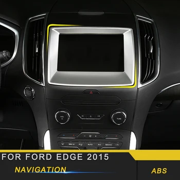 

For Ford Edge 2015 Car Styling Navigation GPS Screen Monitor Panel Cover Trim Frame Sticker Interior Accessories