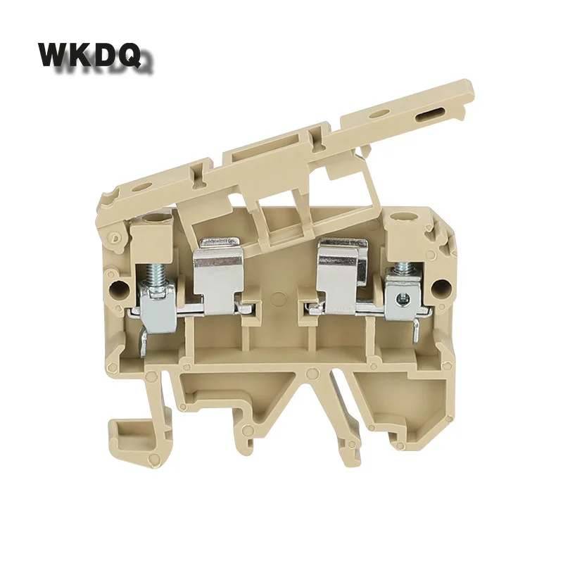 ASK 1EN Fuse Termin Connector 4mm SAK Type Screw Connection Electric Wire Cable Connect Din Rail Terminal Block 10Pcs wire connectors din rail terminal block