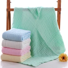 6 слоев мягкого хлопка из муслина для новорожденных Детские утолщенные seersuck одеяла для ванной марли Towl пеленки для младенца обертывание чехол для коляски