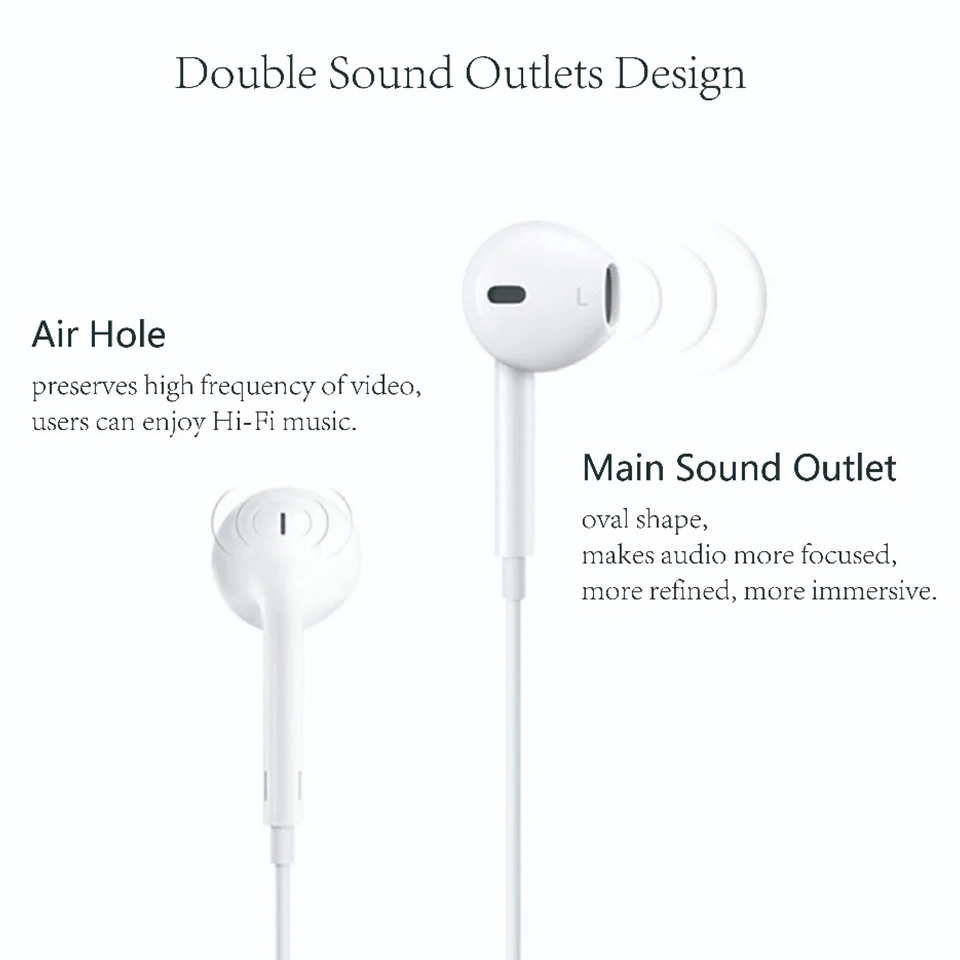 Earplugs with Lightning 3 5mm Plug Earphones Sport Earbuds Deep Richer Bass Headset ForiPhone iPad Android