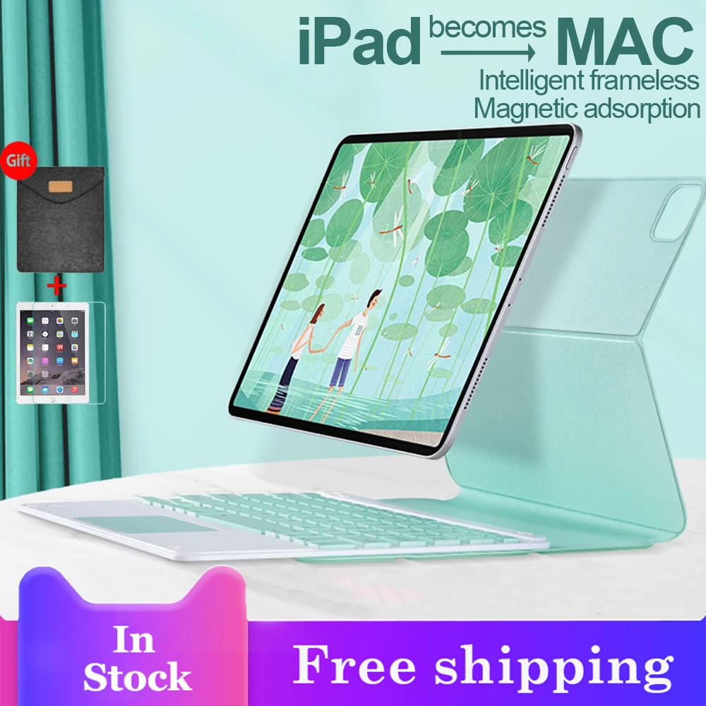 

Keyboard Case For IPad Pro 11 2018 For IPad Pro 12.9 2020 Magnetic Ultra Slim Cover With Bluetooth Touchpad Keyboard Mouse Cases