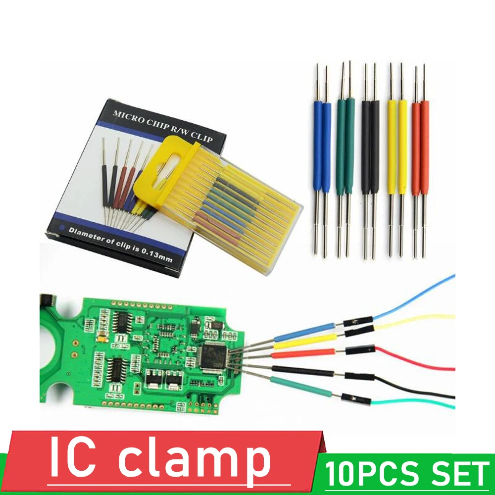 

10X Universal Chip micro IC clamp SOP SOIC TSOP MSOP SSOP SMD IC Test Clip pin Socket Adpter Programmer for logic analyzer