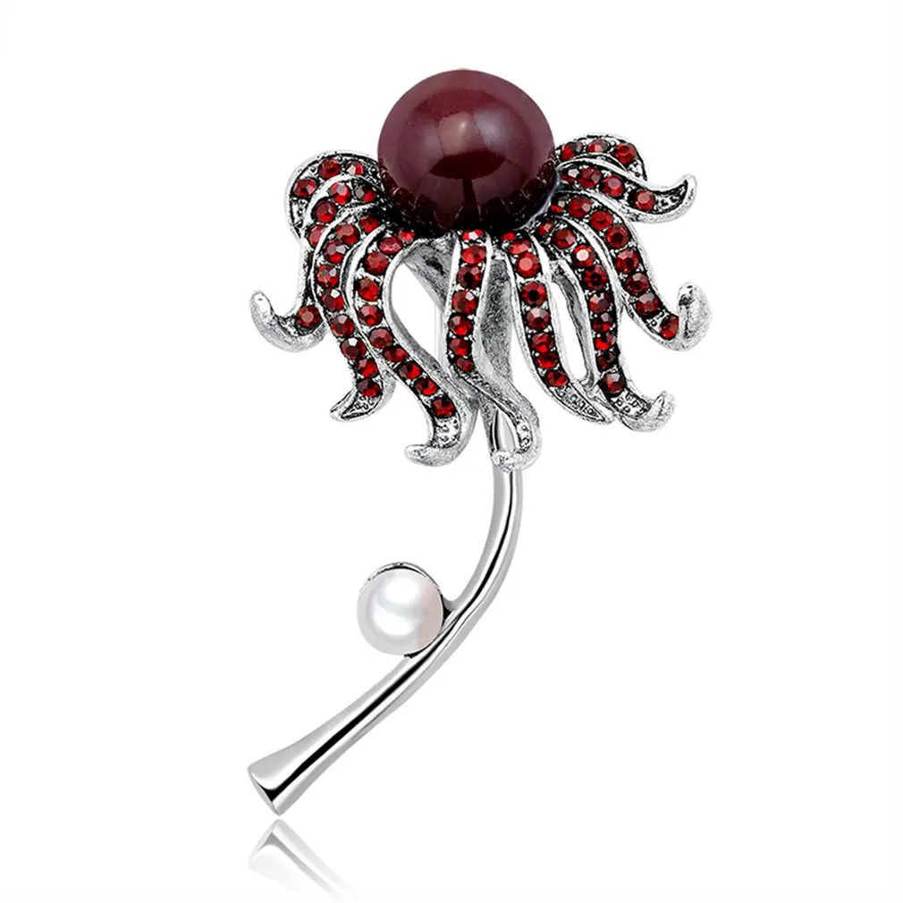Fashion Stylish Alloy Brooches Oil Drop Pin Brooch Gemstone All-match Women Girl Accessories AL251 | Украшения и аксессуары